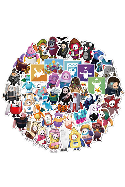 Choice ٥٠ قطعة من ملصقات Fall Guys لأجهزة الكمبيوتر المحمولة، وزجاجات المياه،...