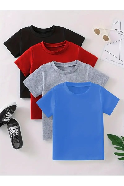 Gollinger Σετ 4 μπλουζών με λαιμόκοψη ποδηλάτου για κορίτσια/αγόρια