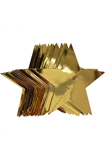 Choice1 إكليل نجوم ورقي ذهبي لامع بطول 4 أمتار وطول 10 سم، مثالي لتزيين حفلات...