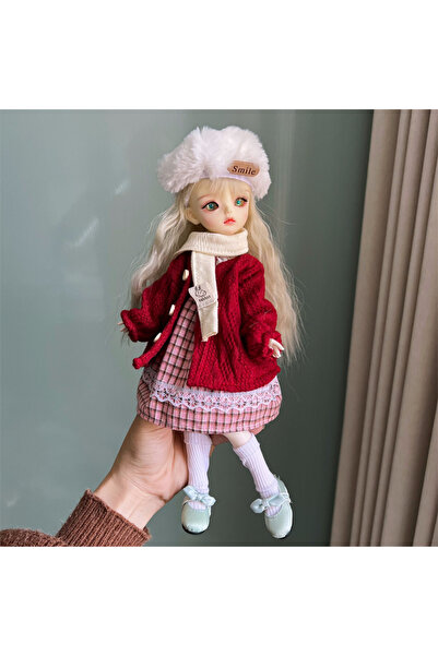 Choice طقم ملابس شتوية مكون من معطف وقبعة (عامًا بعد عام) لدمية BJD مقاس 30 س...