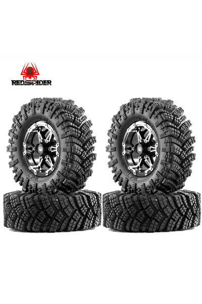 Choice طقم واحد من جنوط عجلات RED SPIDER المصنوعة من سبائك معدنية مقاس 1.9 بو...