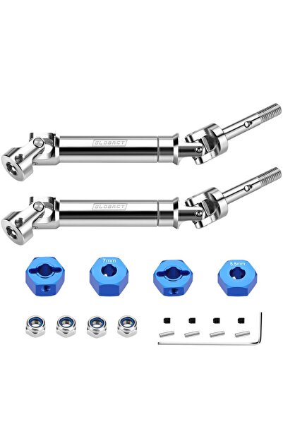 Choice عمود إدارة خلفي فضي من GLOBACT مكون من قطعتين مع محور سداسي لسيارات Tr...