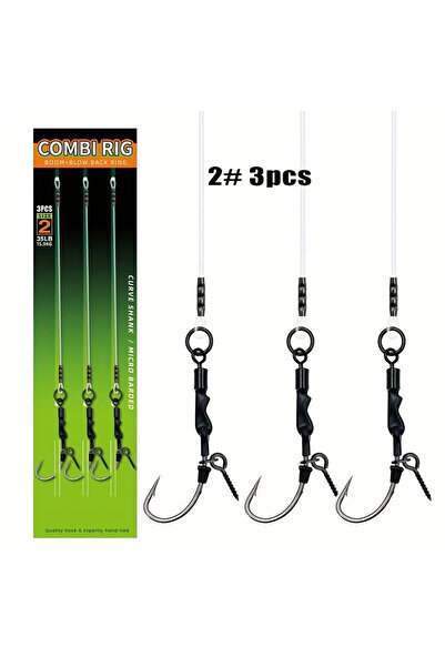 Choice 3 قطع من أطقم صيد الكارب Scerew-2، مربوطة مسبقًا، أطقم كومبي وأطقم شعر...