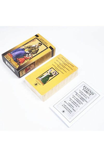 Choice لعبة بطاقات التارو الذهبية لعصر النهضة، مقاس 12×7 سم، مناسبة للعب في ا...