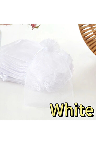 Choice18 ٥٠٠ قطعة من أكياس الأورجانزا البيضاء مقاس ١٠×١٥ سم، من ١٠٠ إلى ٥٠٠ ك...