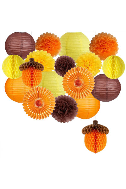 Choice Other 18 Pieces 18-Piece Thanksgiving Party Decoration Set Hanging Pap...