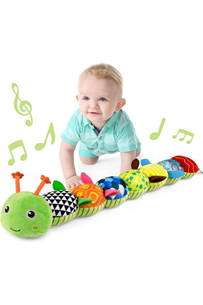 Choice لعبة دودة موسيقية للأطفال من جرين بيبي تويز، لعبة محشوة للأطفال مع خشخ...