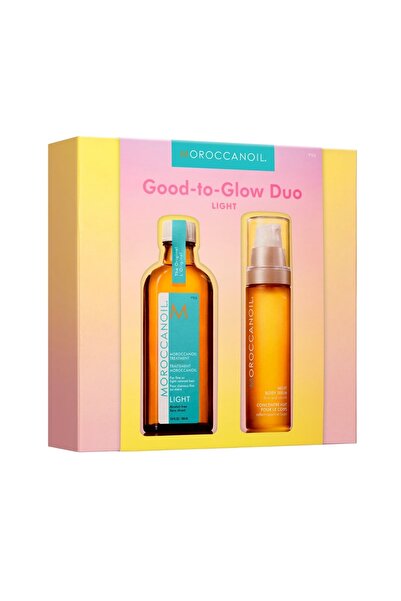 Moroccanoil Set duo pentru păr și corp Good To Glow, tratament cu lumină, 100...