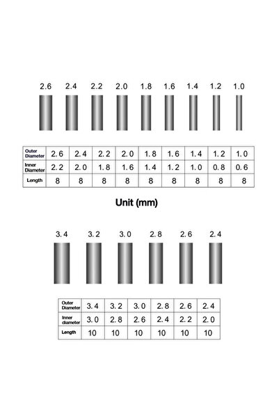 Choice 1.6 8 -100 قطعة غلاف واقي مجوف لخيط صيد السمك من الأنابيب النحاسية، من...