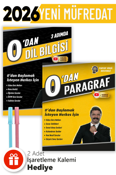 REHBER MATEMATİK YAYINLARI 0'dan Dil Bilgisi Ve 0'dan Paragraf + Hediyeli