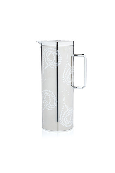 Blends Silver Tea and Coffee Flask with Beads Pattern from Tila