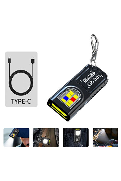 Choice مصباح يدوي متعدد الوظائف قابل لإعادة الشحن مزود ببطارية مدمجة، يُعلق ع...