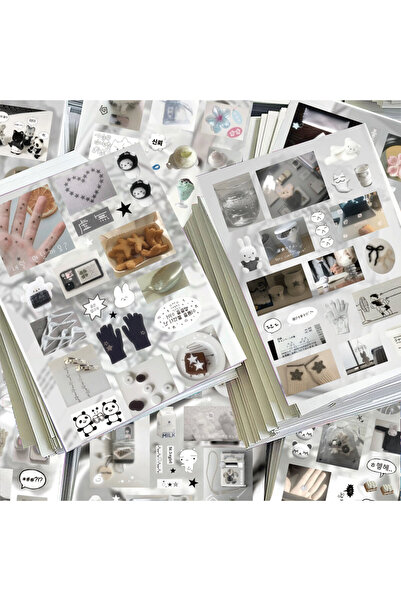 Choice ٨ أوراق، ٨ قطع، ملصقات بيضاء أنيقة للعطلات - ملصقات ديكور بسيطة للكتيب...