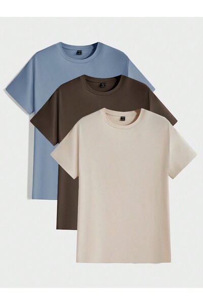 EYAX MODA TRICOU UNISEX CU MÂNECĂ SCURTĂ, PACHET DE 3, EYAXD Sportwear Company