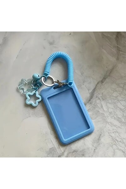 Choice 1 set colorful star-shaped retractable plastic ID card holder with key...