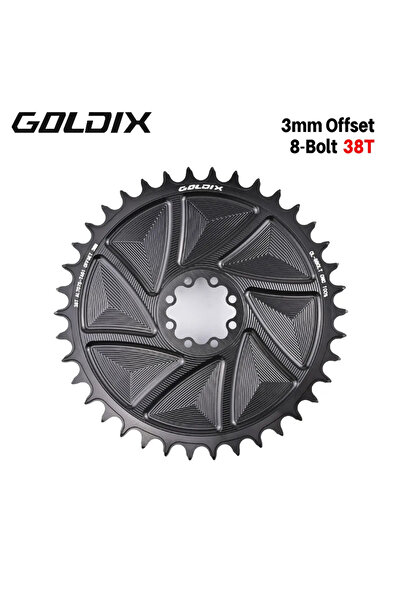 Choice 8Bolt 38T GOLDIX 8-Bolt Bicycle Chainring Wide and Narrow Teeth AERO C...