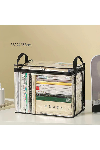 Choice Black Large Foldable Book Box Student Dormitory Classroom Book Organiz...