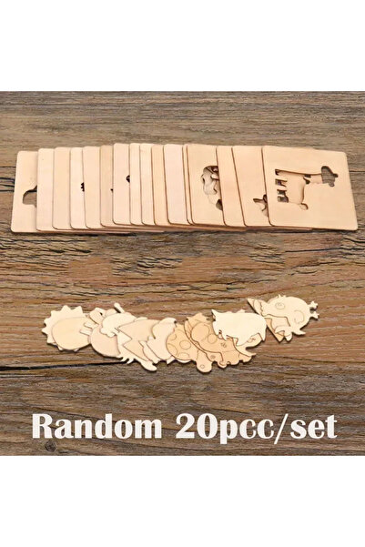Choice 20pcs Set 20 Pieces Children's Wooden Painting Stencil Drawing Tools S...
