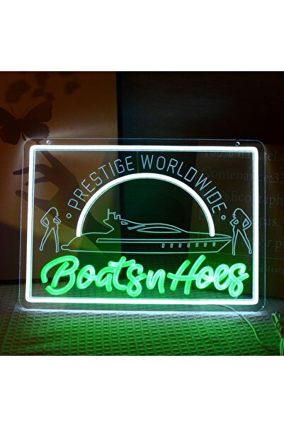 Slasa لوحة نيون بريستيج العالمية 28 × 40 سم LED مع اقتباس مضحك للديكور