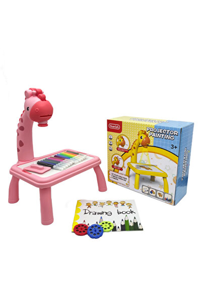 Choice1 جهاز عرض رسم صغير وردي اللون للأطفال، لعبة عرض للتتبع والرسم مع ضوء و...
