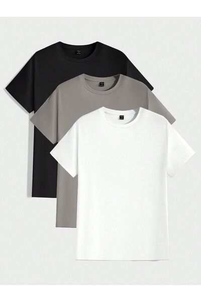 EYAX MODA Tricou unisex oversize din 3 piese