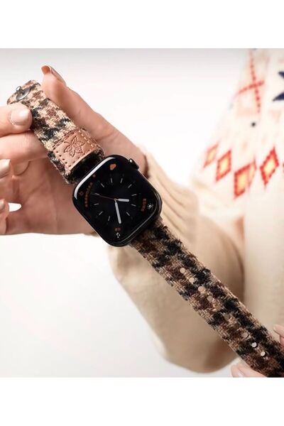 Alstrap Watch 11-10(42mm) 9 8 7(41mm) 6 5 4 SE(40mm) Uyumlu Premium Kumaş Kor...