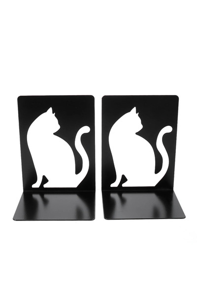 Choice B015 زوج واحد من فواصل الكتب على شكل قطط، حيوان مجوف، ديكور قابل للسحب...