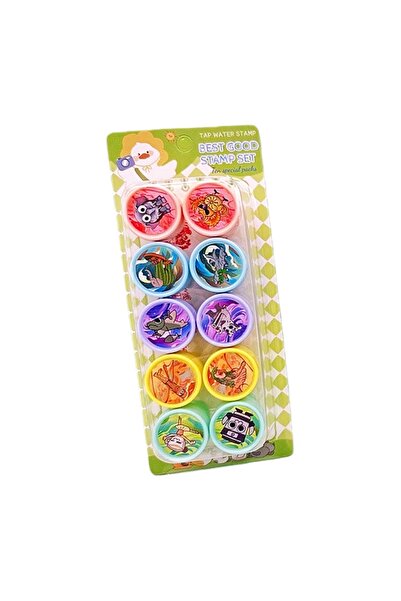 Choice مجموعة من 10 قطع من طوابع الحيوانات الكرتونية الإيطالية على شكل ختم، ه...