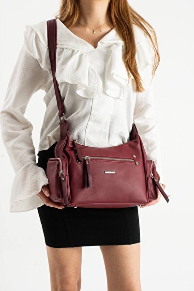 KIRASE Women's Quality Leather Shoulder and Shoulder Bag with Two Side Pocket...