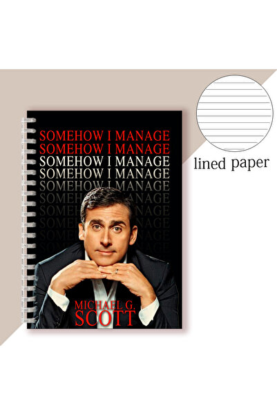 Choice A5 H105 - 6 Michael G. Scott Quote A5 Spiral Binder Notebook - SOMEHOW...