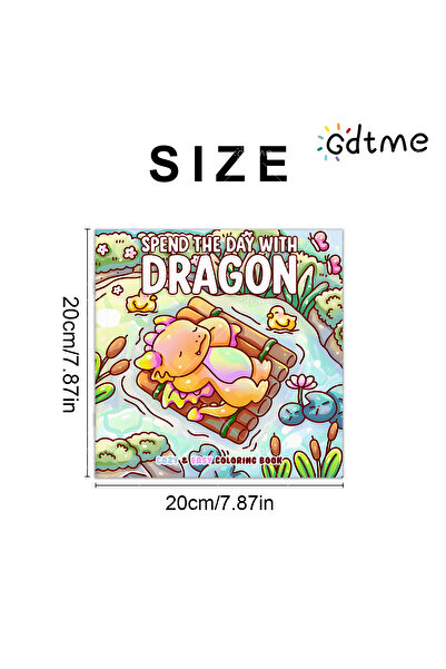 Choice كتاب تلوين "اقضِ يومًا مع التنين" للكبار، مقاس 20×20 سم، 24 صفحة، لتخف...