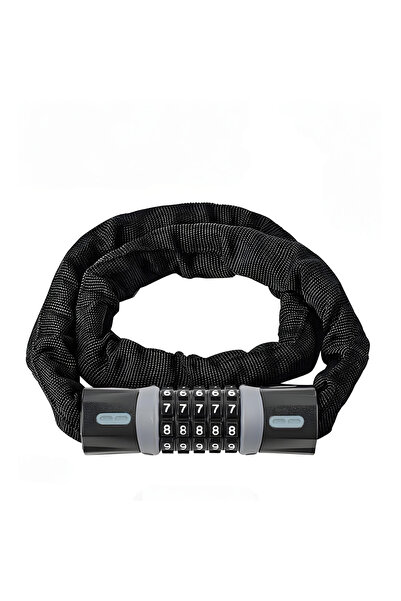 Choice قفل سلسلة أسود شديد التحمل بخمسة أرقام، 5.5 مم، مضاد للسرقة، للدراجات ...