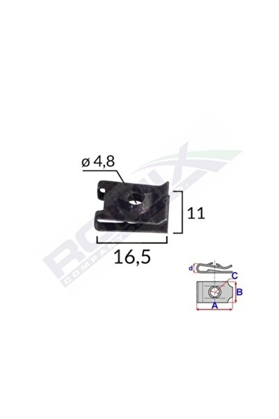 ROMİX Фиксираща скоба за Audi, Vw, Skoda 48X11X165 мм черна - комплект от 10 ...