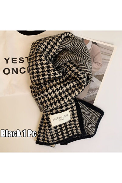 Choice Black 1 Pc Scarf female winter new atmosphere sense of double-sided st...