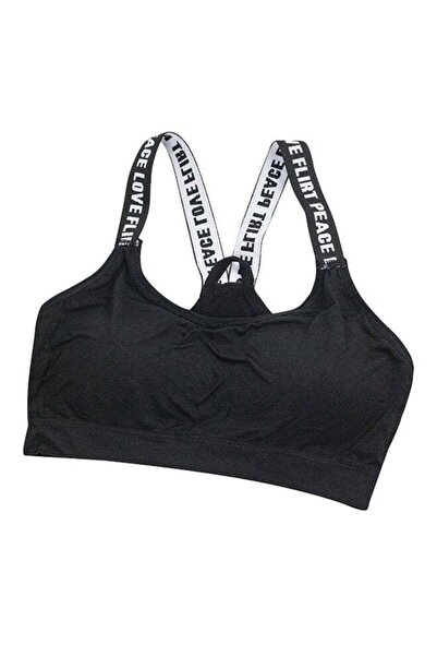 OUTAD Women's Sports Bra with Wrap Design - Black