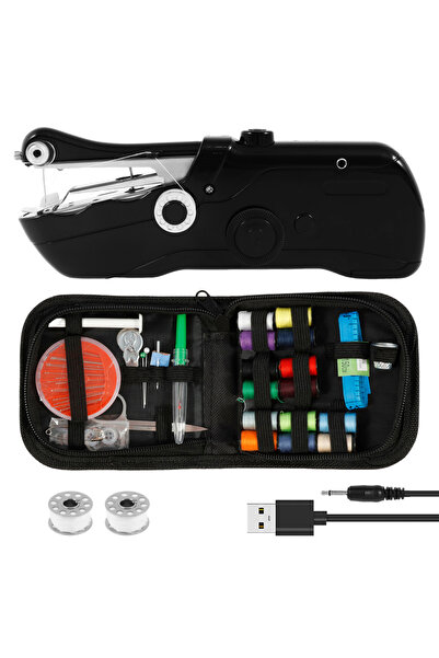Choice black set Handheld Sewing Machine With Thread Sewing Kit Quick Repair ...