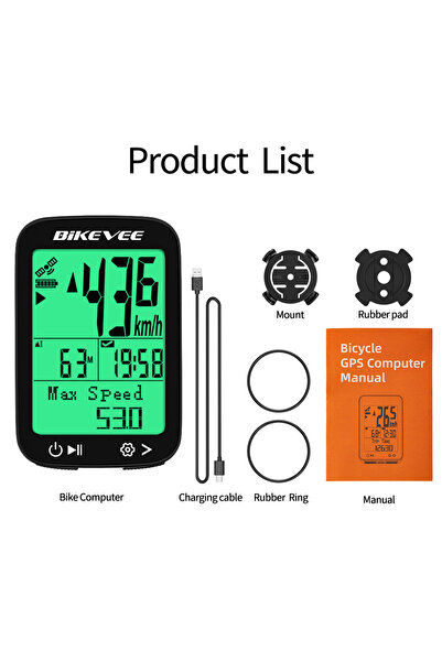 Choice كمبيوتر الدراجة BKV-3009GN-A المزود بنظام تحديد المواقع العالمي (GPS) ...