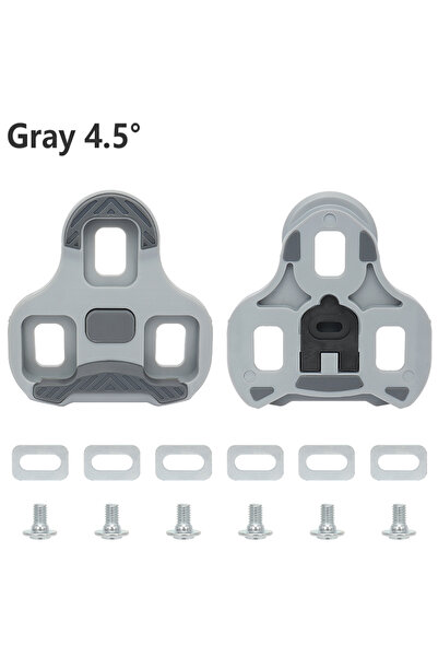 Choice Grey 4.5 degrees TPU anti-slip lock pedal pads for road bicycles,unive...