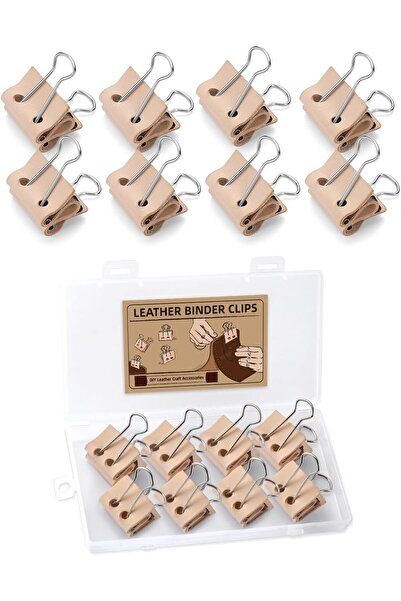 Choice IMAZY 0.98 Inch Leather Binder Clips 8 Pcs Binder Clips Protective Cli...