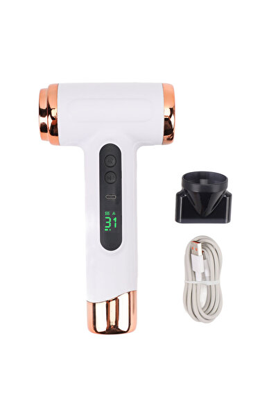 Choice WHITE Portable Hair Dryer USB Charging Ergonomic Grip Hot and Cold Air...