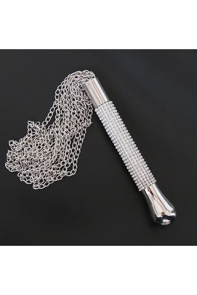 Choice سوط ركوب خيل قصير جديد من سبيكة معدنية مزين بشرابة ومقبض كريستالي، إصد...