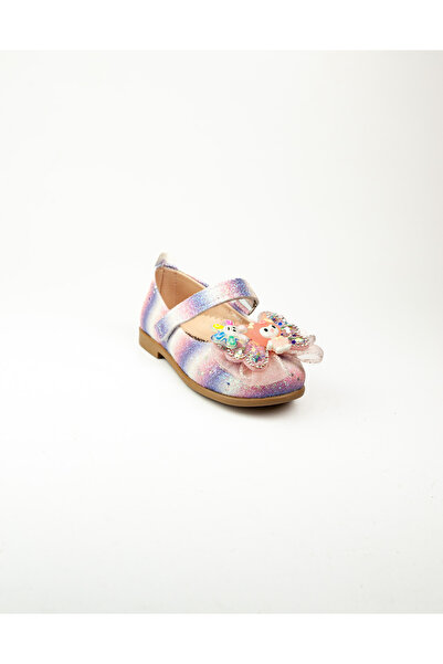 Minican 506 حذاء باليه للفتيات باللون الأرجواني اللامع