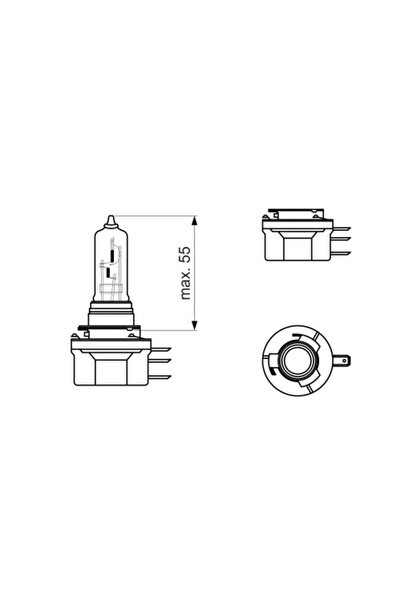 Bosch Bec 12V H15 15W 55W Pure Light