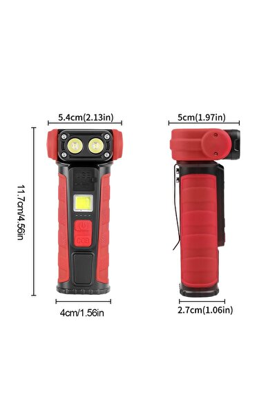 Choice as shown Ultra Bright Mini Portable LED COB Flashlight USB Rechargable...