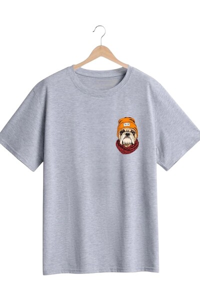 EYAX MODA TRICOU PENTRU COPII CU IMPRIMEU CÂINE - TRICOU CU GULER ROTUND