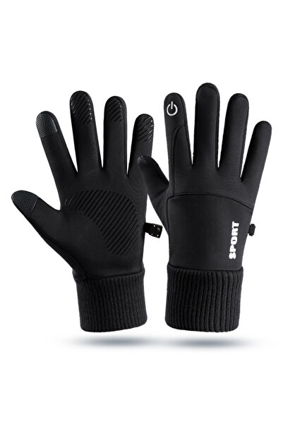 Choice M black Autumn Winter Cycling Gloves Warm Men Women Hiking Anti-Slip G...