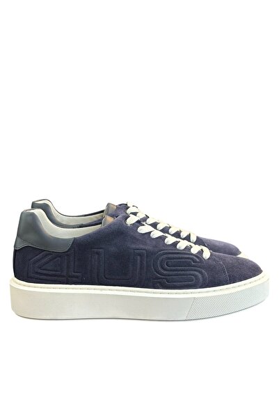 4US Paciotti Suede Navy Blue White Sole Sneaker
