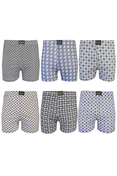 Arseno Ανδρικά εμπριμέ χρωματιστά και μοτίβα εμπριμέ είδη μπόξερ 6 τεμαχίων -...