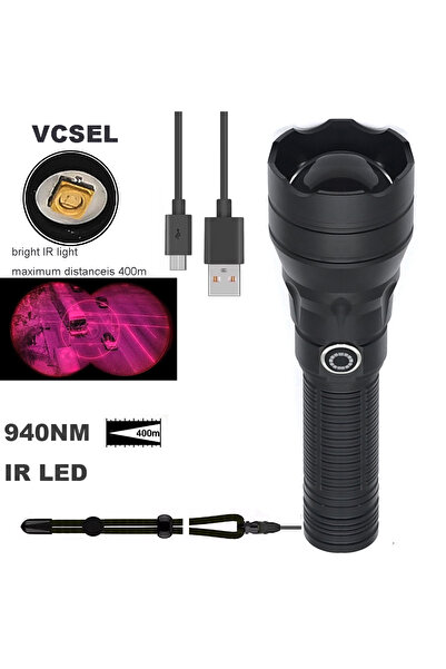 Choice بطارية ليثيوم 18650، عدسة زووم سوداء 940 نانومتر، بدون بطارية، ليزر 30...