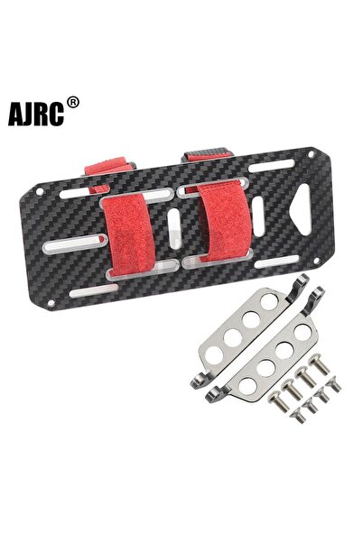 Choice Black Black Carbon Fiber Battery Mounting Plate with Tie for 1:10 Scal...